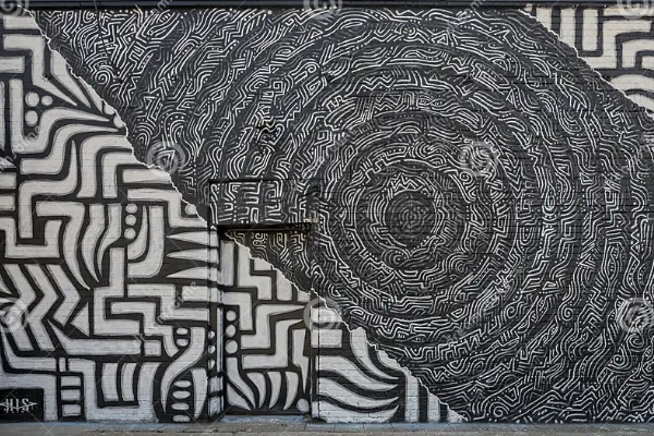 Colorful street art in the Plaza District of Oklahoma City