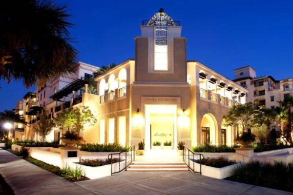 Elegant exterior of The Alfond Inn