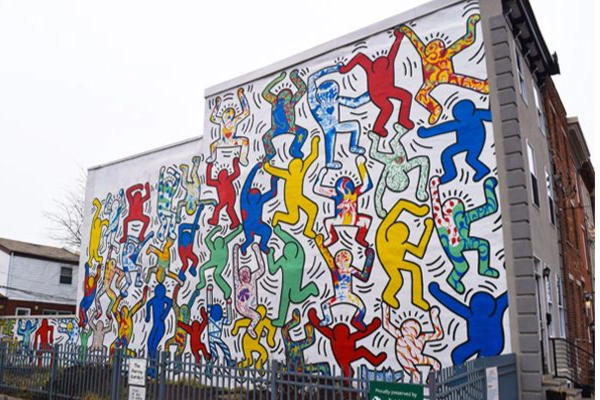 Vibrant street art in the South Philly Italian Market area