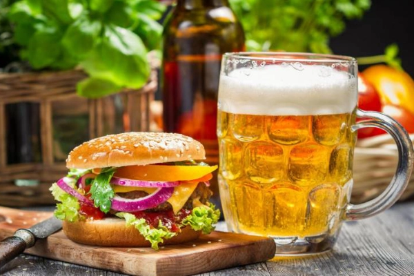 A gourmet burger from Local Goat