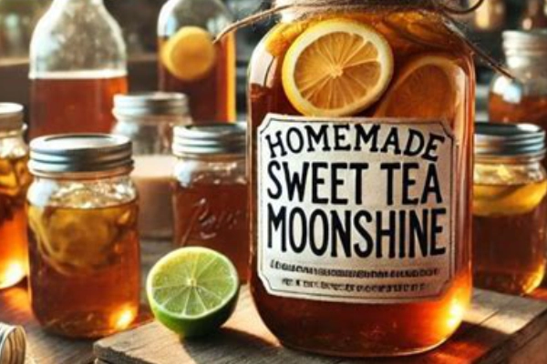 A dish with moonshine-infused BBQ sauce