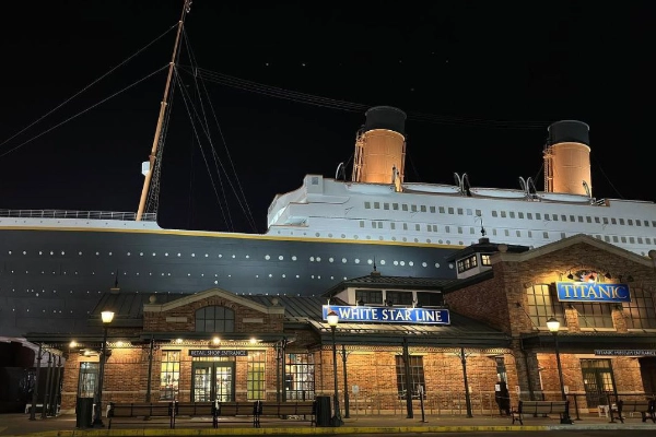The life-size ship replica of the Titanic Museum Attraction