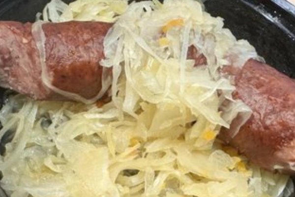 A plate of pierogies from S&D Polish Deli