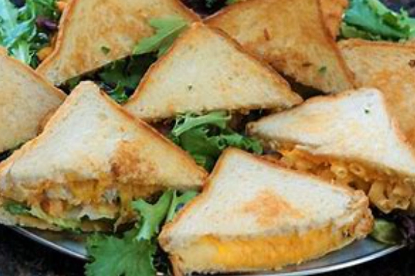 A gourmet grilled cheese from The Yard
