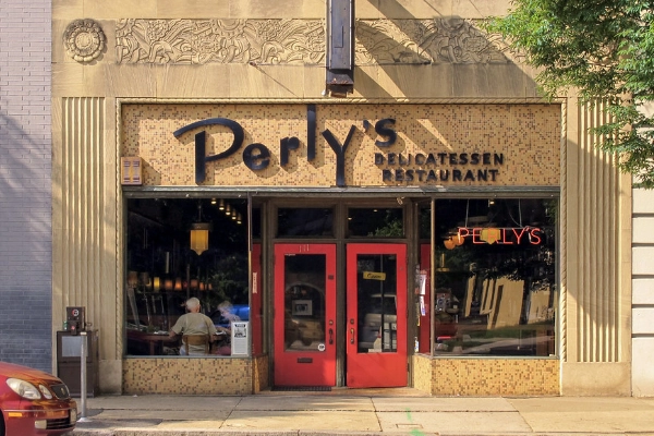 A pastrami sandwich from Perly’s