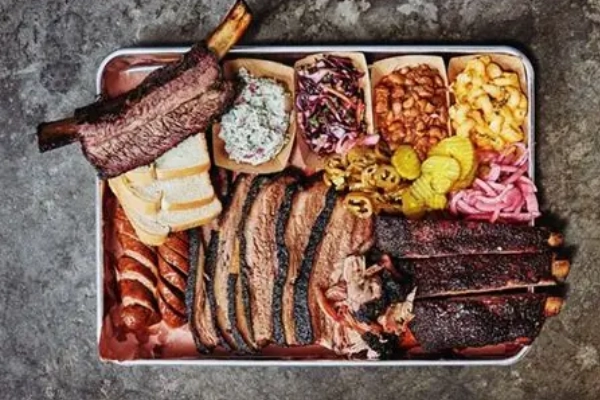 A platter of brisket from ZZQ Texas Craft Barbeque