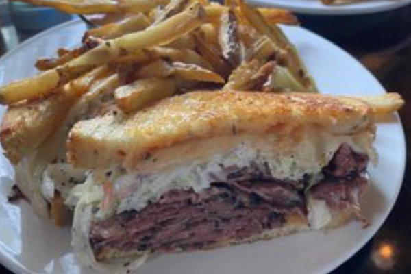 A pastrami sandwich from Feldman’s Deli