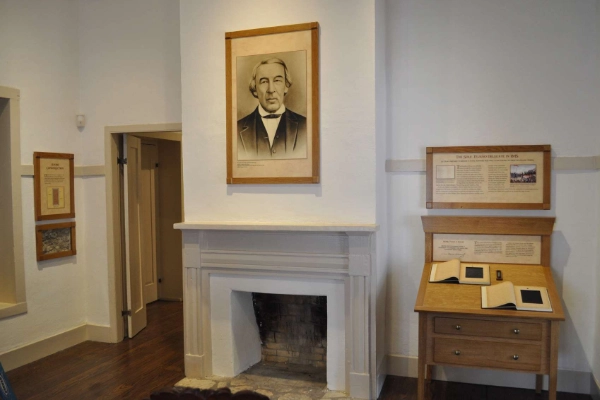 The historic 1850s adobe home at Casa Navarro State Historic Site