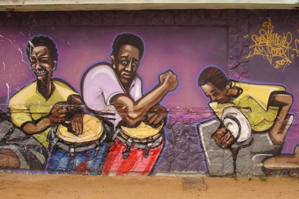 Colorful street art in the Loíza District