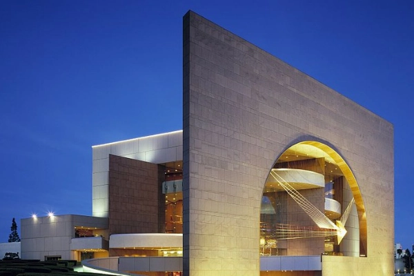 An avant-garde sculpture at the Segerstrom Center for the Arts