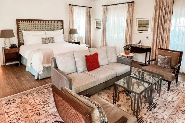The elegant, hillside view from the Belmond El Encanto