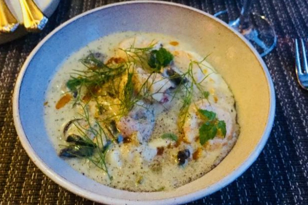 A dish of cornbread at Husk Savannah