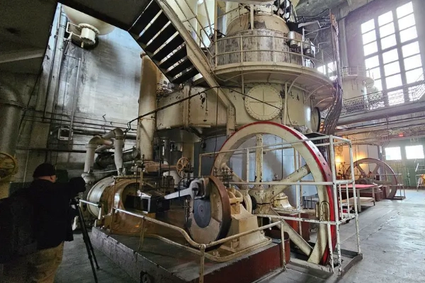 Historic turbines inside the Georgetown Steam Plant