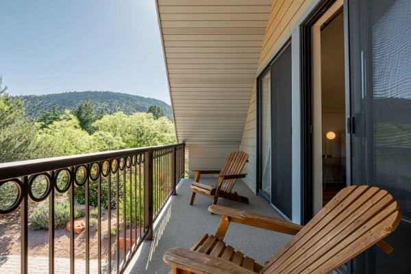 A simple, clean room at the Sedona Village Lodge