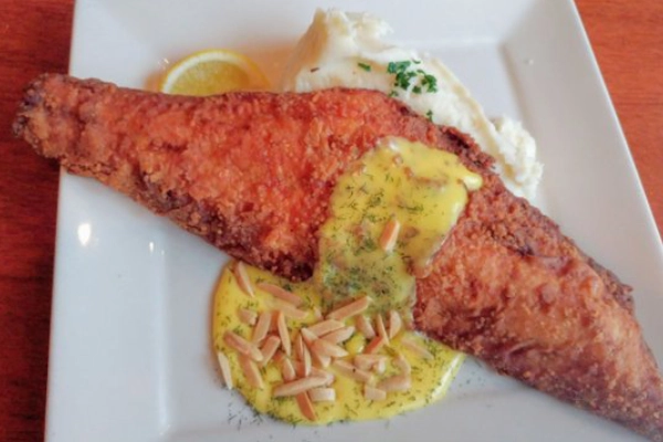 A plate of walleye from Minerva’s