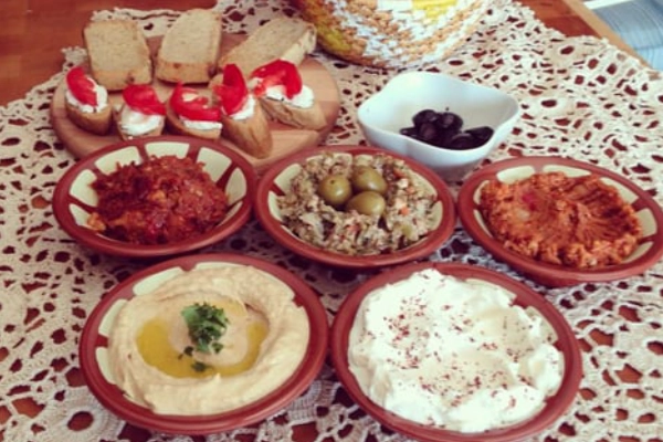 A platter of lamb shawarma from Sanaa’s Gourmet Mediterranean