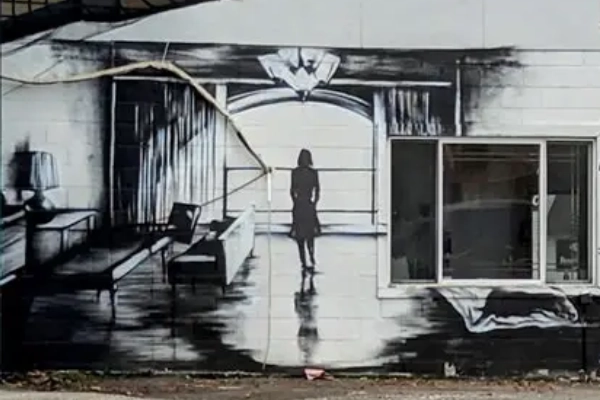 Colorful street art in Spokane's Garland Arts District