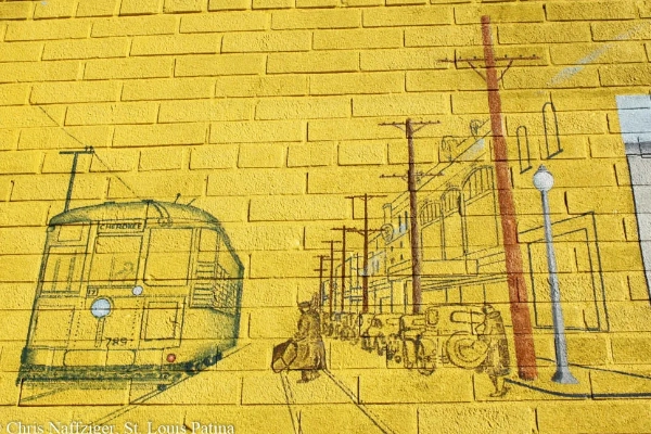 Colorful street art on Cherokee Street's Antique Row