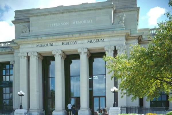 An exhibit on the 1904 World’s Fair at the Missouri History Museum
