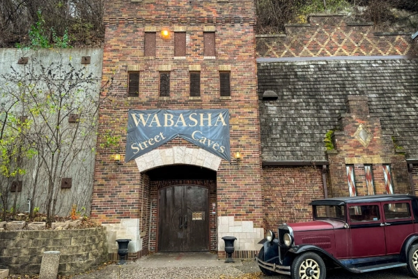 The entrance to the historic Wabasha Street Caves