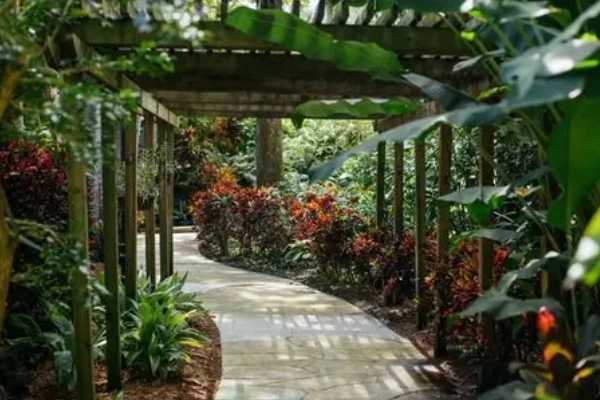Quirky flamingos at the Sunken Gardens