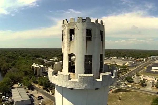The historic Sulphur Springs Water Tower