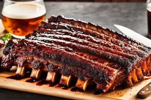 A platter of ribs from Burn Co Barbecue