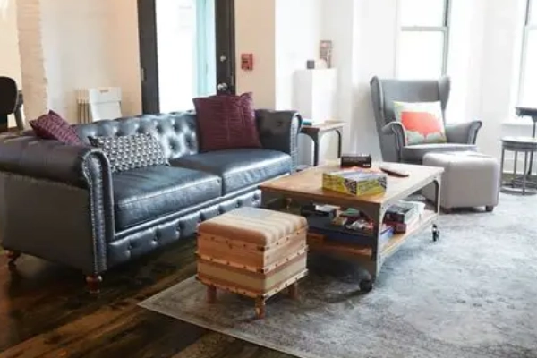 A clean, simple dorm room at the HighRoad Hostel
