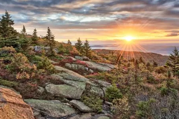 Sunrise from the summit of Cadillac Mountain