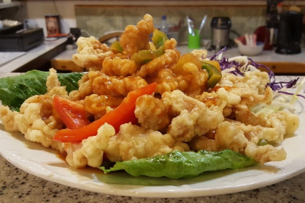 A dish of taro fritters from Manuia Restaurant