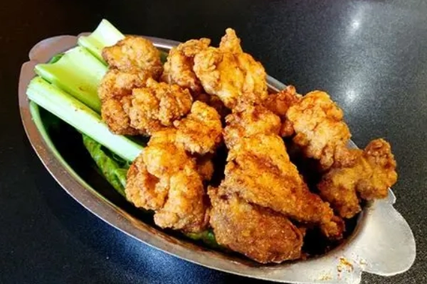 A plate of gator bites at Hopkins Cafe
