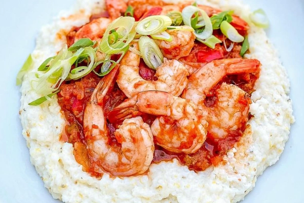 A dish of shrimp and grits at Mr. Friendly’s