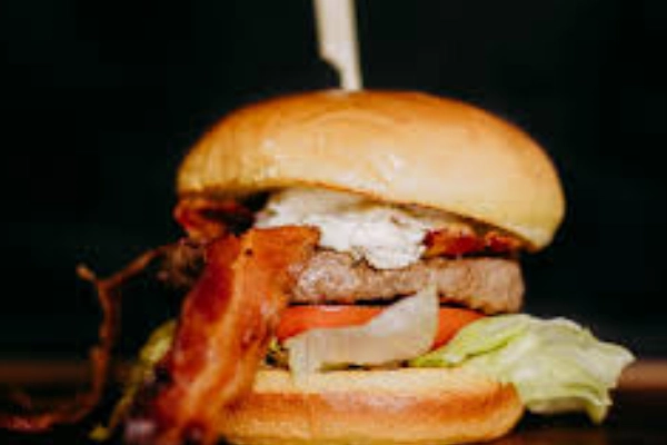 A bison burger from Jo’s Motel & Cafe