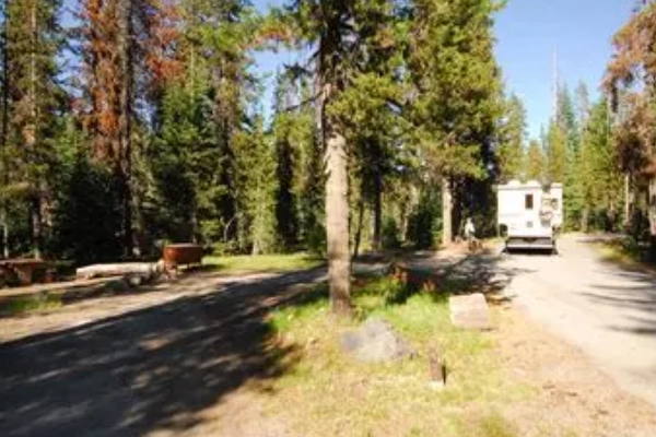 A campsite at Mazama Campground where stars replace the nightlight