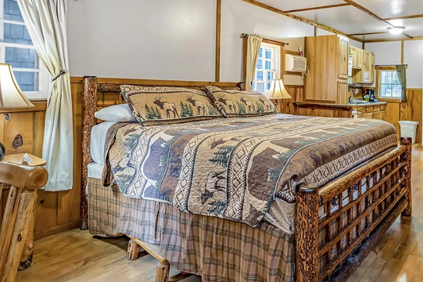 The historic Union Creek Lodge nestled in the forest