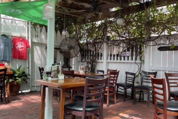 The historic exterior of Pepe’s Café, Key West’s oldest eatery
