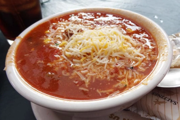 A bowl of caribou chili from Bettles Lodge Cafe