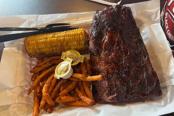 A tender plate of Memphis-style barbecue ribs from Pappy's Smokehouse