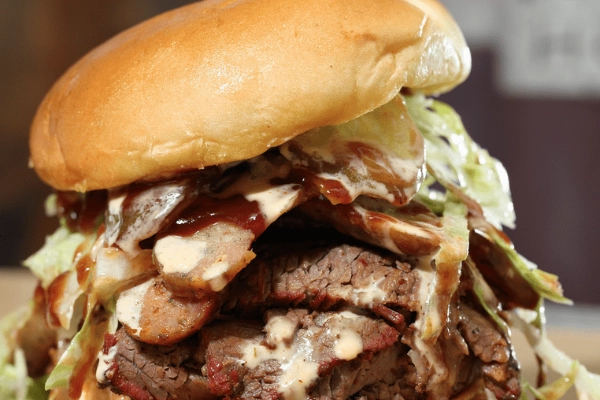 A delicious brisket plate from Sugarfire Smoke House