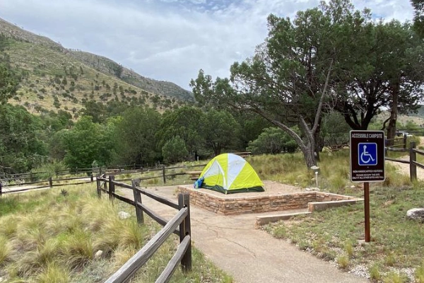 The quiet and remote Dog Canyon Campground, ideal for stargazing