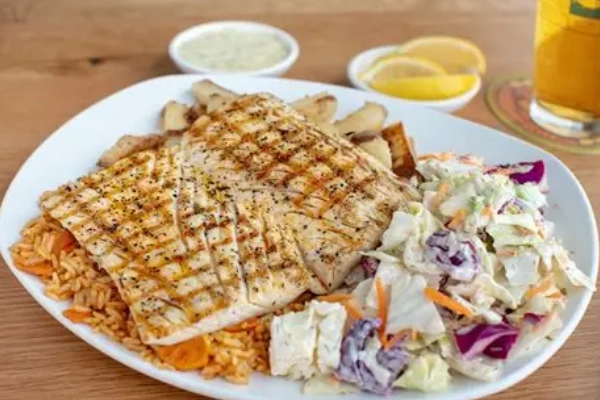 A fresh seafood plate from the casual Paia Fish Market