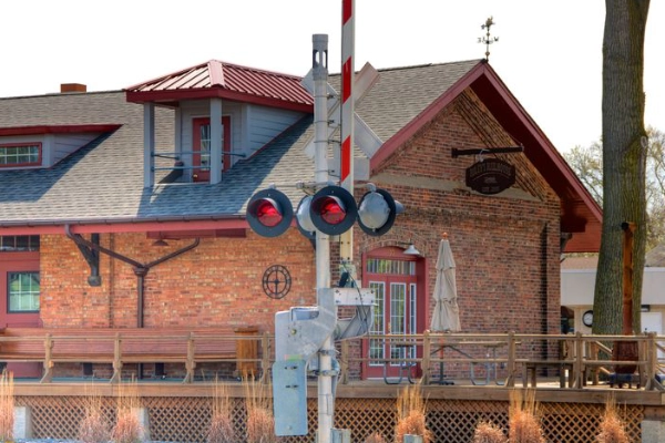 The historic Riley’s Railhouse, a train depot turned bed-and-breakfast