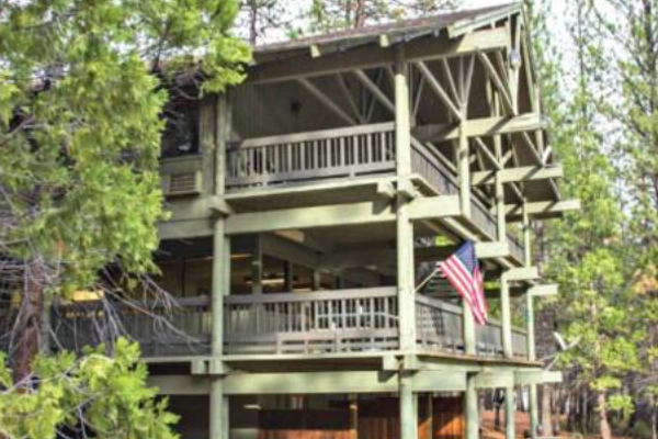 A historic ranger cabin in Cedar Grove