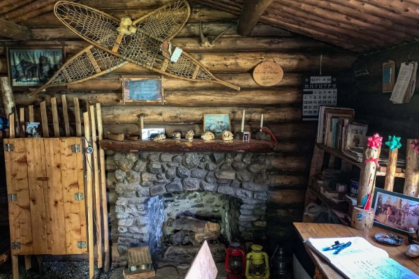 The legendary, hand-built log cabin of Dick Proenneke at Twin Lakes
