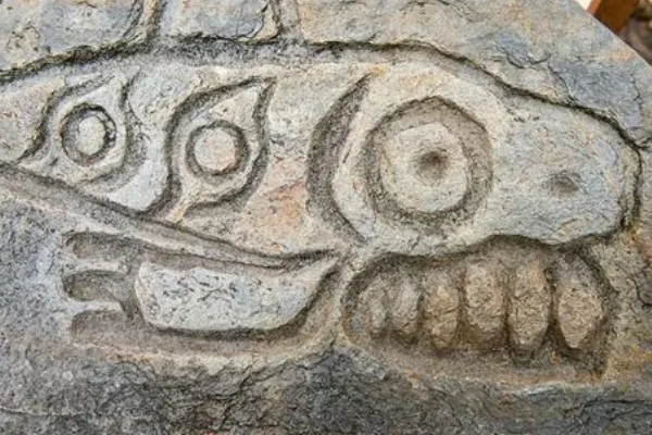 Ancient Dena’ina rock carvings of fish and spirits