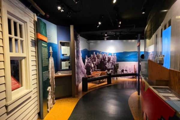 Pioneer relics and fossils on display at the Byrd Visitor Center