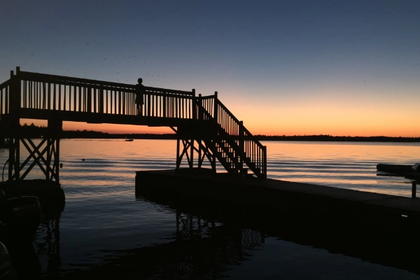 A luxurious lakeside resort perfect for stargazing from a deck