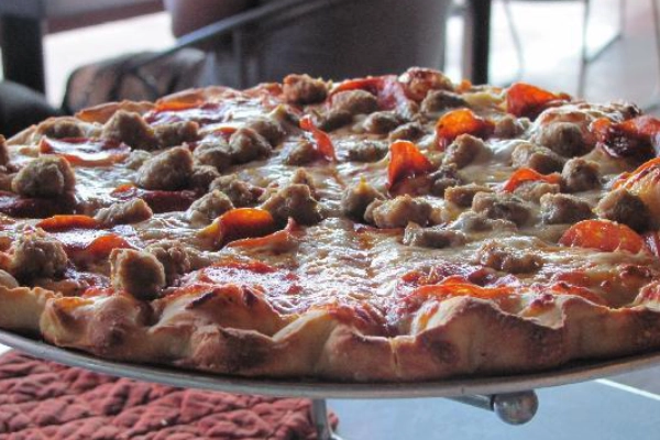 A unique elk pizza from a local pizzeria